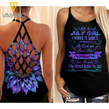 July Girl 3 sides Criss-Cross Open Back Camisole Tank Top 3 style ZQ1403