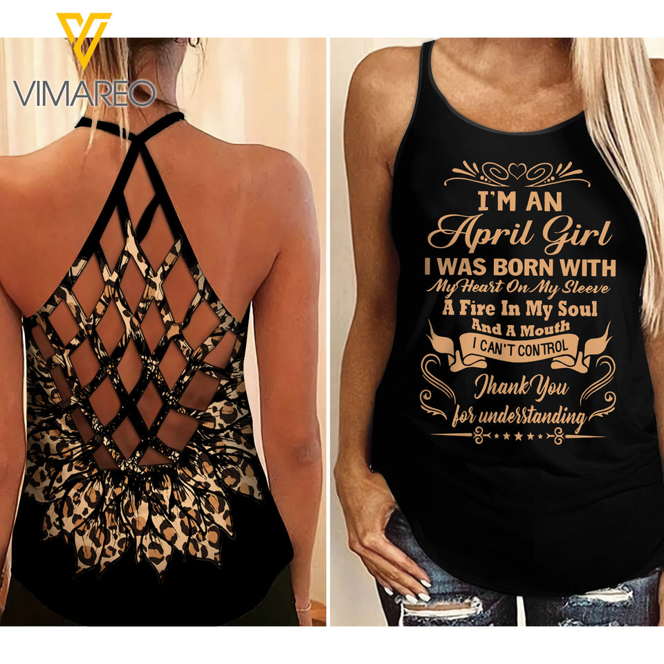 April Girl awesome Criss-Cross Open Back Camisole Tank Top 3 style ZT1403