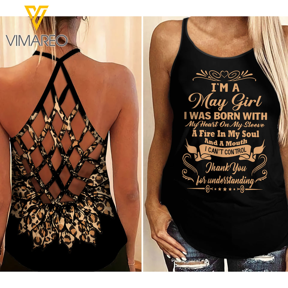 May Girl awesome Criss-Cross Open Back Camisole Tank Top 3 style ZT1403