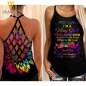 May Girl awesome Criss-Cross Open Back Camisole Tank Top 3 style ZT1403