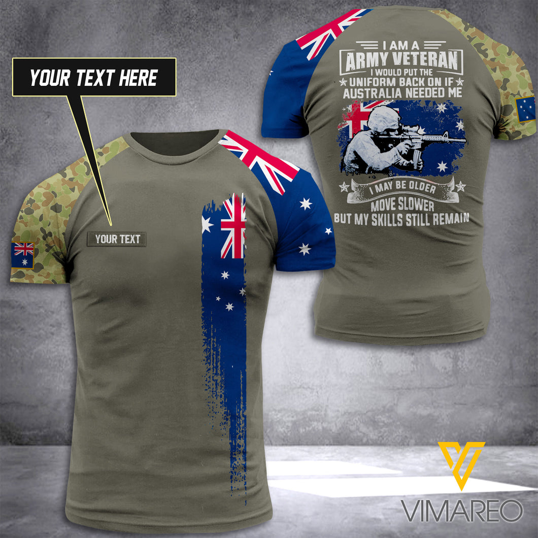 Customized Australian Soldier 3D Printed Combat Shirt EZQ1405