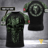 Customized Denmark Soldier 3D Printed Combat Shirt EZHQ090621
