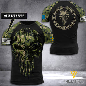 Customized Sweden Soldier 3D Printed Combat Shirt EZHQ090621