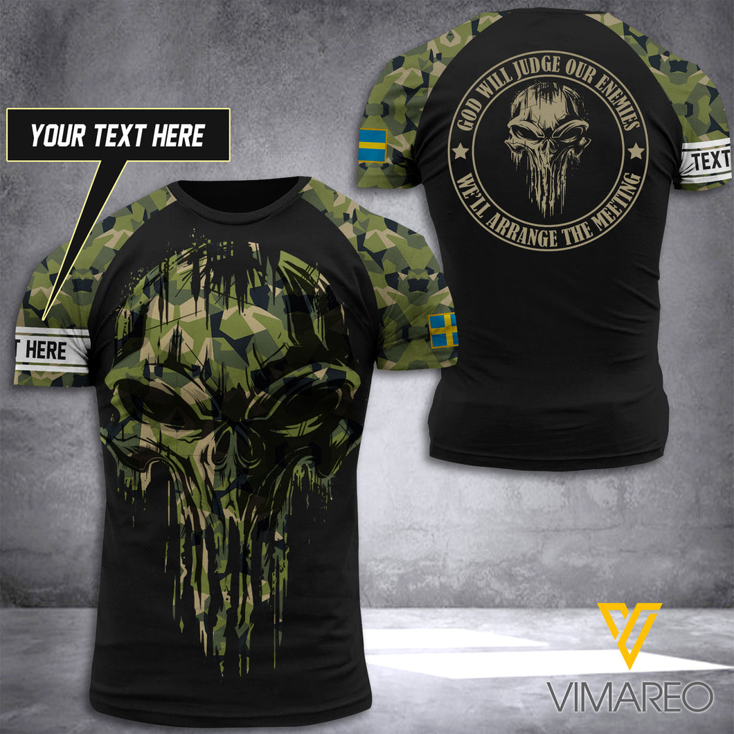 Customized Sweden Soldier 3D Printed Combat Shirt EZHQ090621