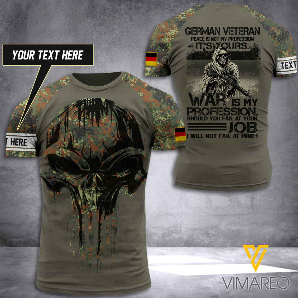 Customized German Veteran 3D Printed Combat Shirt EZQ200521