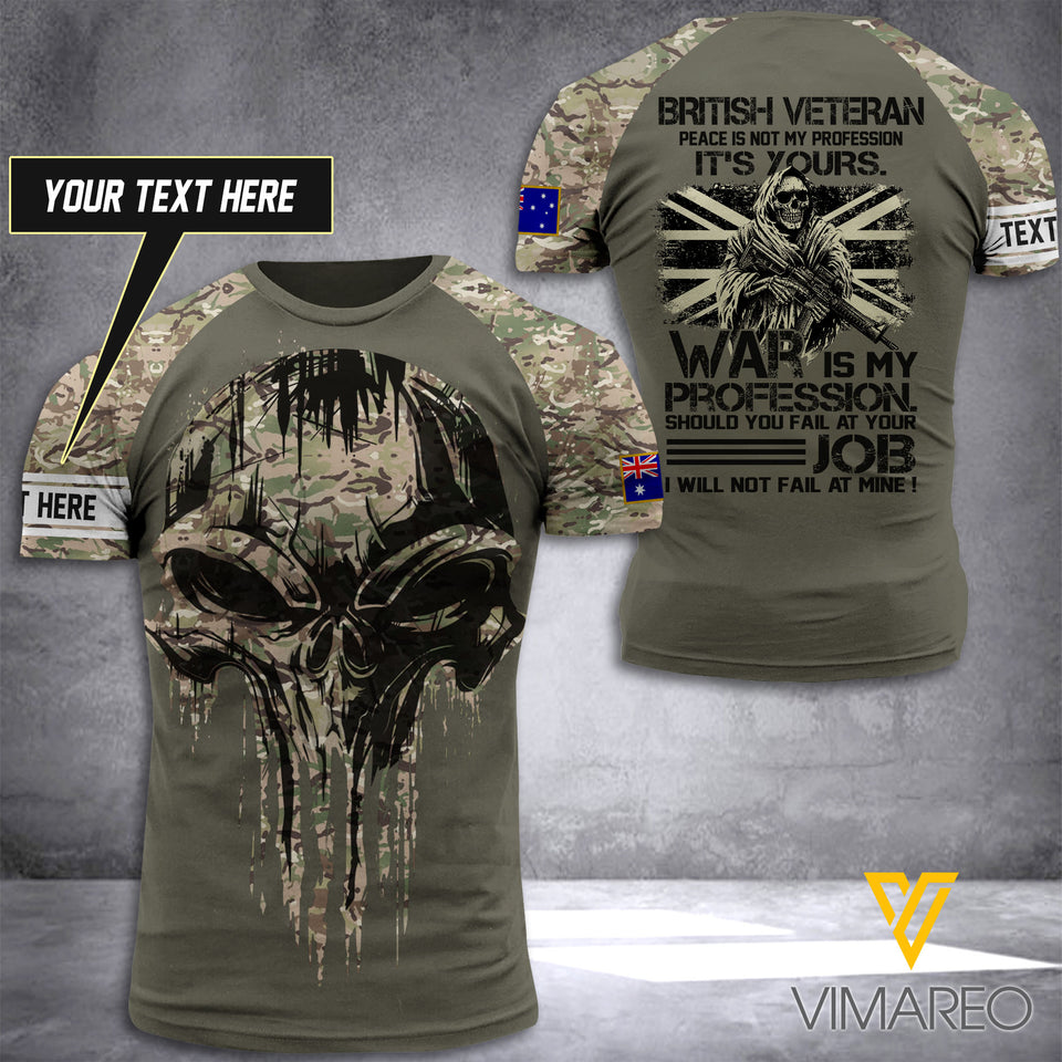 Customized British Veteran 3D Printed Combat Shirt EZQ200521