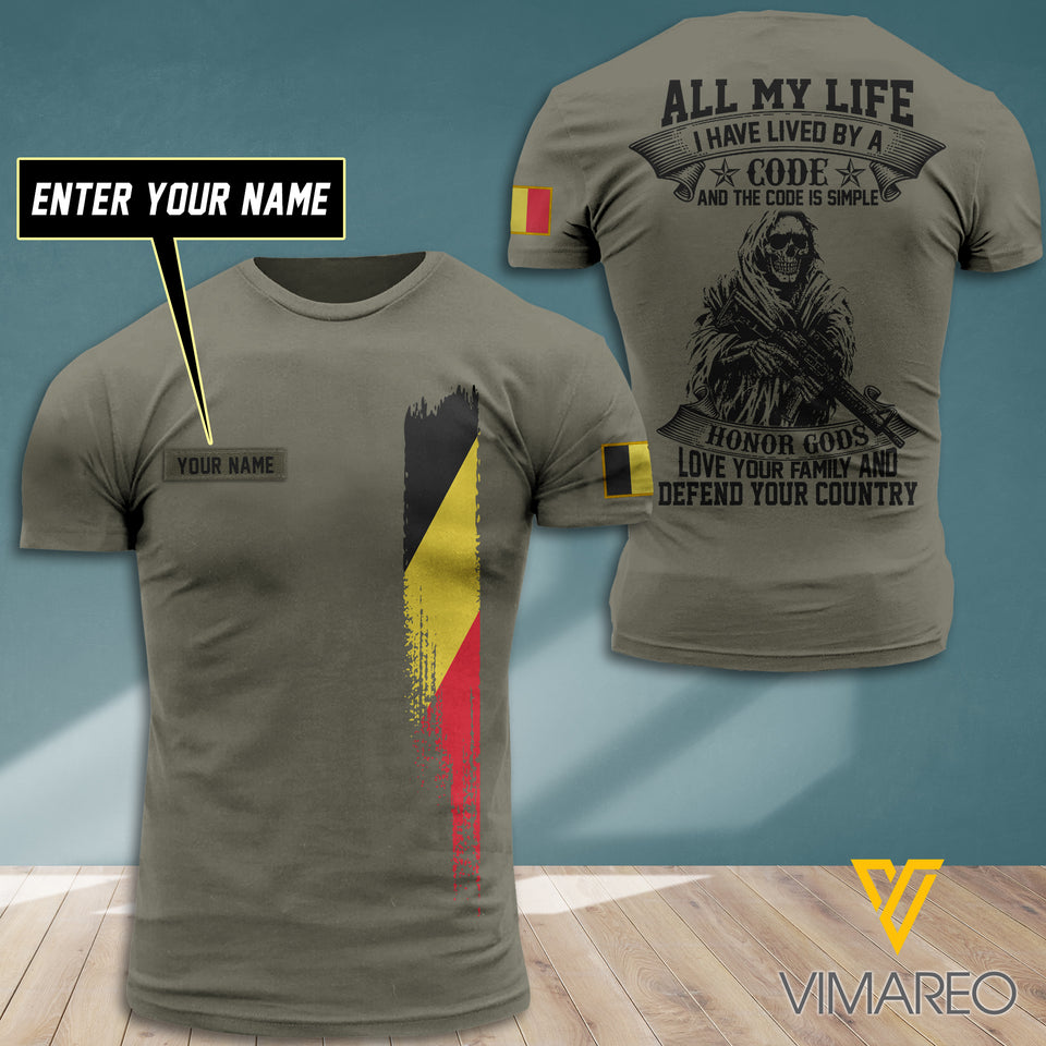 Customized Belgian Soldier 3D Printed Combat Shirt EZT230621