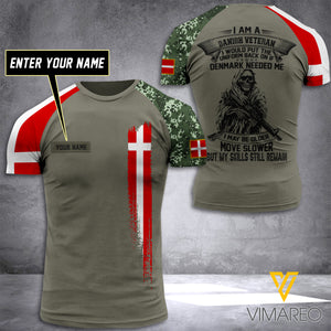 Customized Denmark Soldier 3D Printed Combat Shirt EZT074