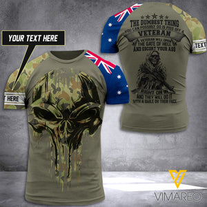 Customized Australian Soldier 3D Printed Shirt EZPDT310521