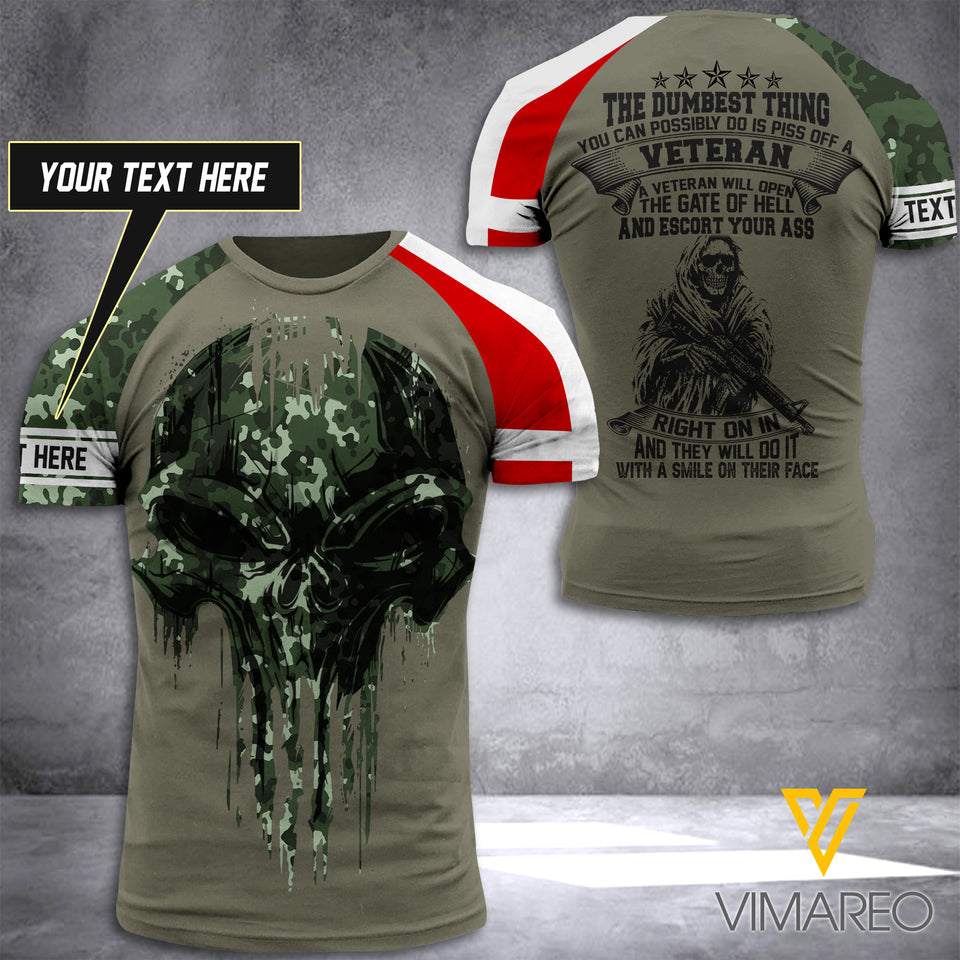 Customized Denmark Soldier 3D Printed Shirt EZT310521