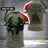Customized Denmark Soldier 3D Printed Shirt EZT310521