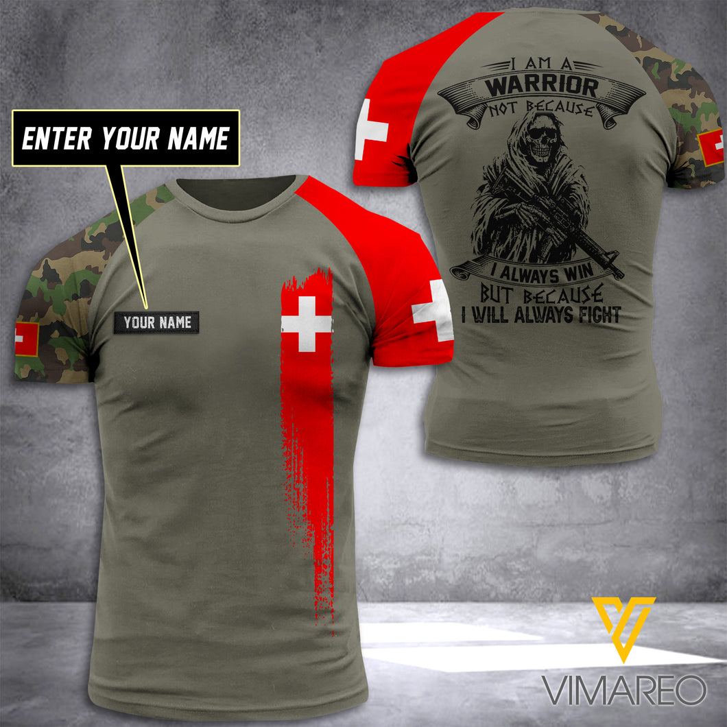 Customized Swiss warrior 3D Printed Combat Shirt EZD090621