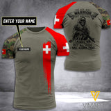 Customized Swiss warrior 3D Printed Combat Shirt EZD090621