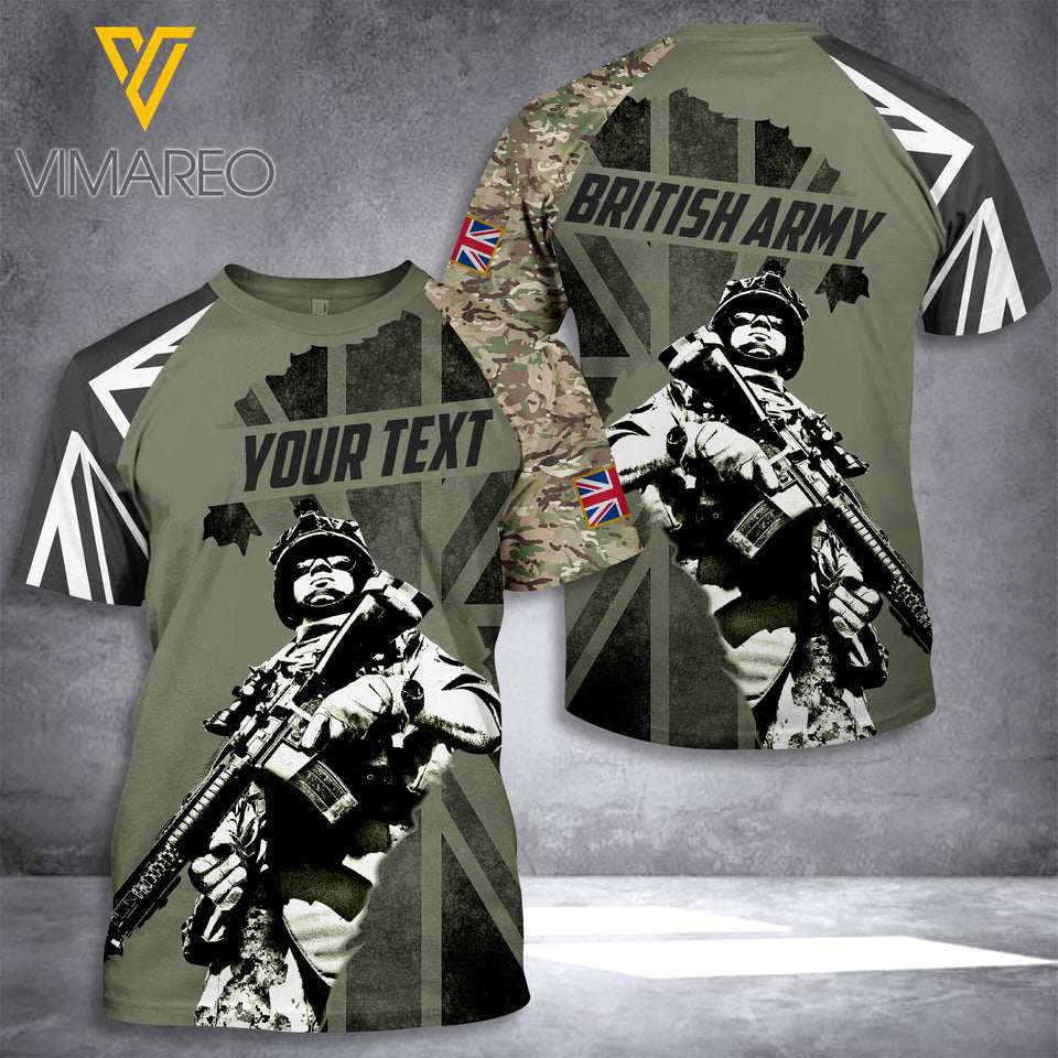 Customized British Soldier 3D Printed Combat Shirt EZT100621