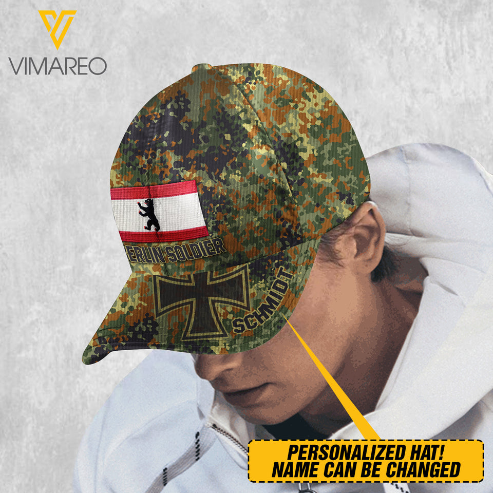 Customized Berlin Soldier/Veterans Camo Peaked Cap T040322