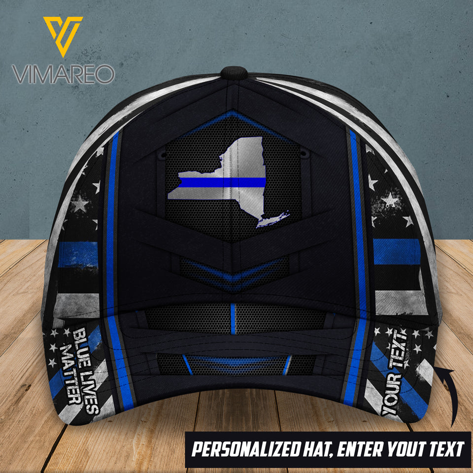 New York Blue line Peaked cap 3D dh
