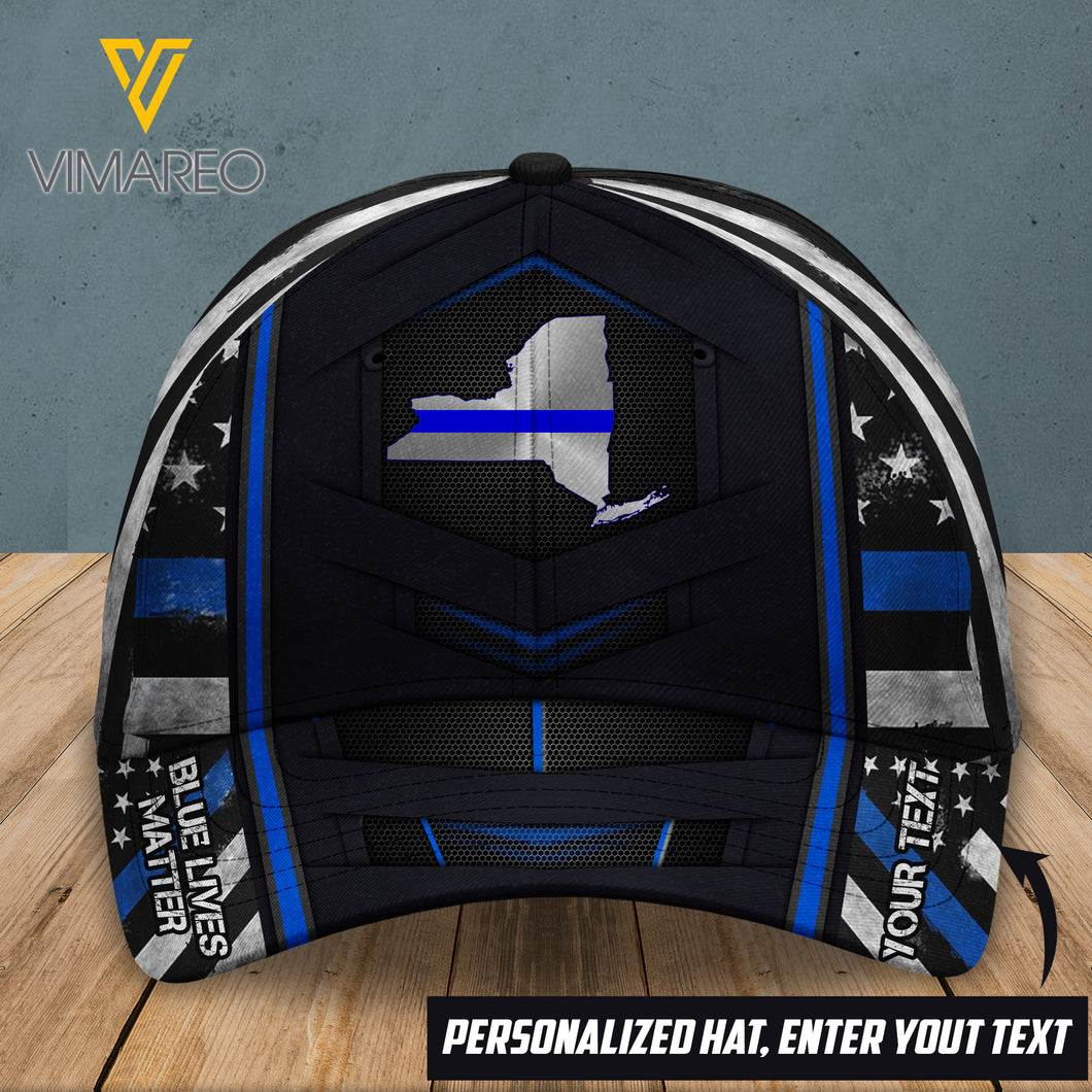 New York Blue line Peaked cap 3D dh