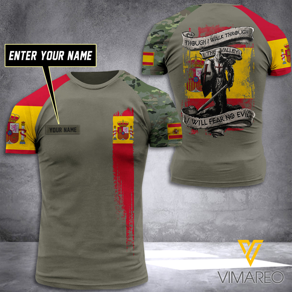 Customized Spanish Soldier 3D Printed Combat Shirt EZT094