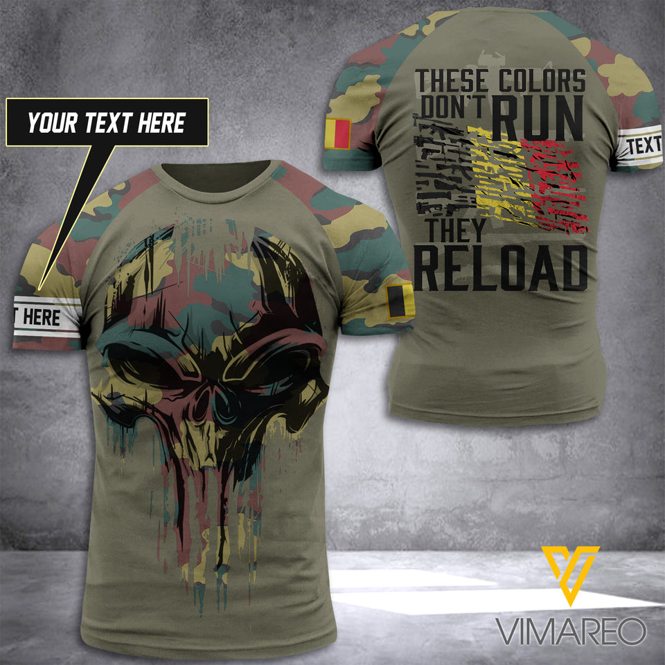 Customized Belgian Soldier Reload 3D Printed Shirt EZT130521