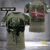 Customized Denmark Soldier Reload 3D Printed Shirt EZT130521