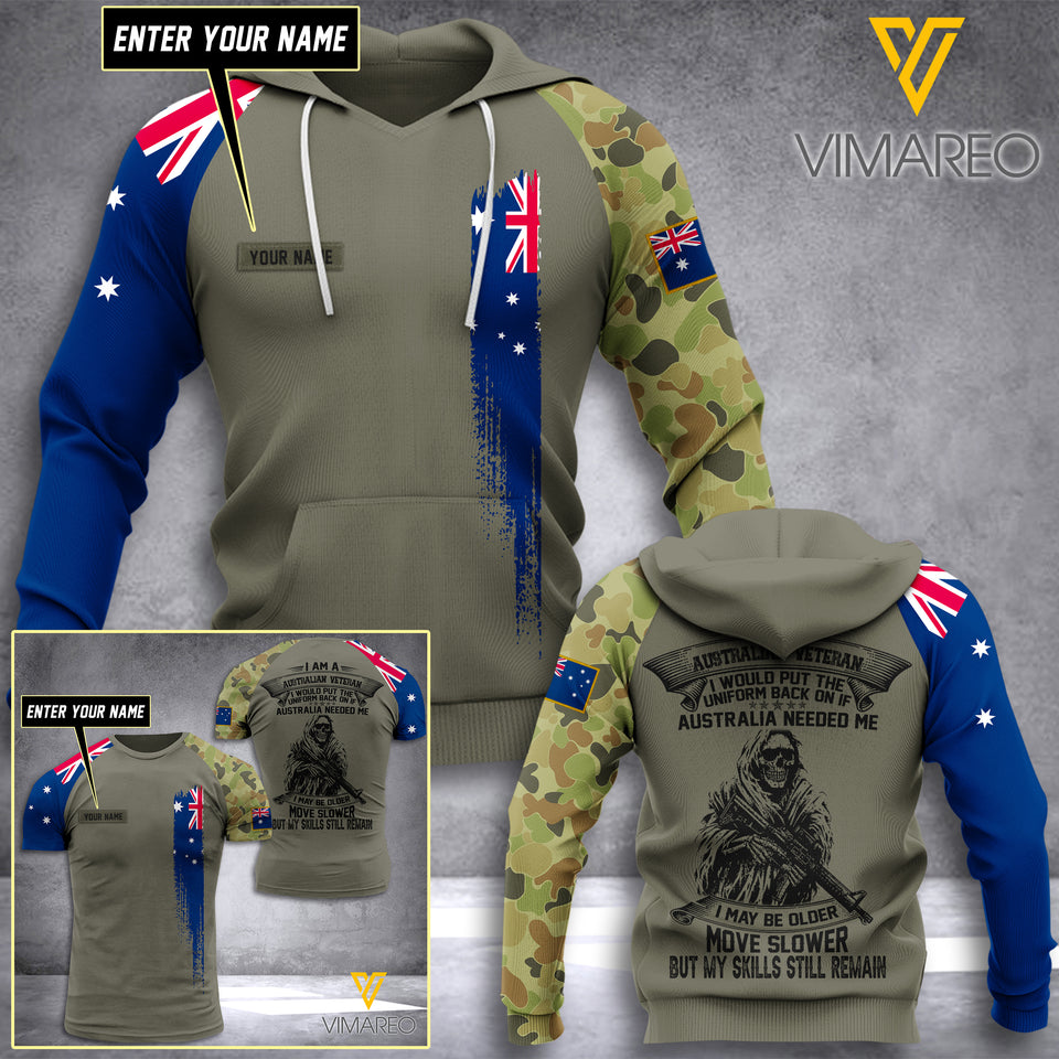 Customized Australian Soldier Combat 3D Printed Shirt/Hoodie ZT064