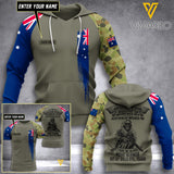 Customized Australian Soldier Combat 3D Printed Shirt/Hoodie ZT064