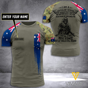 Customized Australian Soldier Combat 3D Printed Shirt/Hoodie ZT064