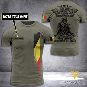 Customized Belgian Soldier 3D Printed Shirt ZT064