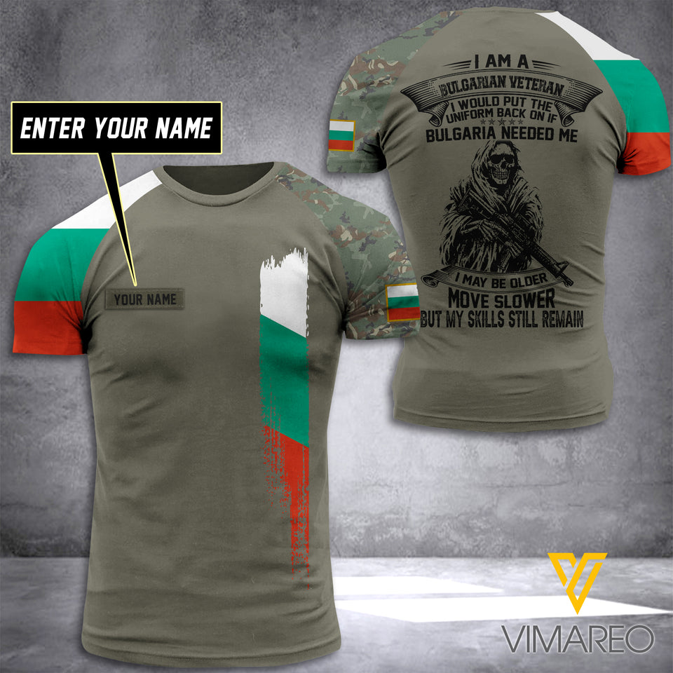 Customized Bulgaria Soldier 3D Printed Combat Shirt EZT084