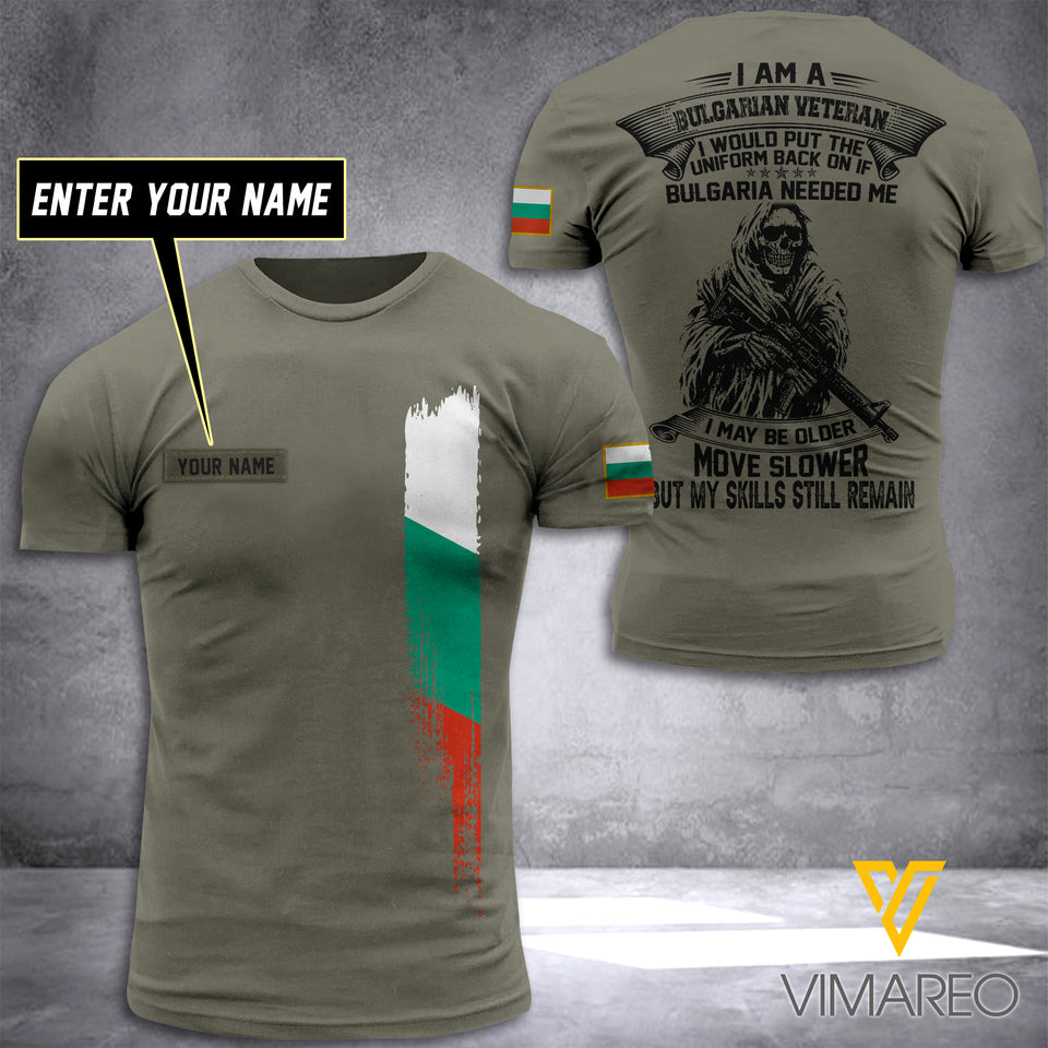 Customized Bulgaria Soldier 3D Printed Shirt EZT074