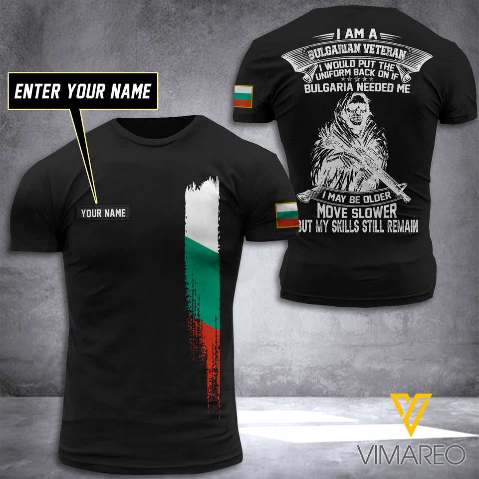 Customized Bulgaria Soldier 3D Printed Shirt EZT074