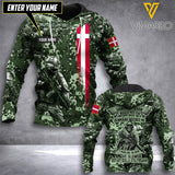 Customized Denmark Soldier 3D Printed Combat Shirt EZT1405