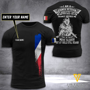 Customized French Soldier 3D Printed Shirt ZT064