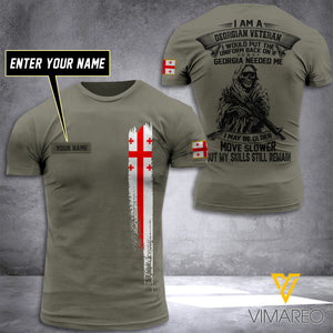 Customized Georgia Soldier 3D Printed Shirt EZT074