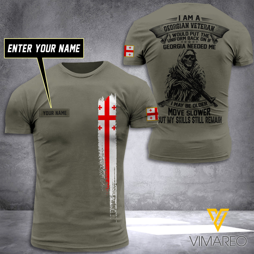 Customized Georgia Soldier 3D Printed Shirt EZT074