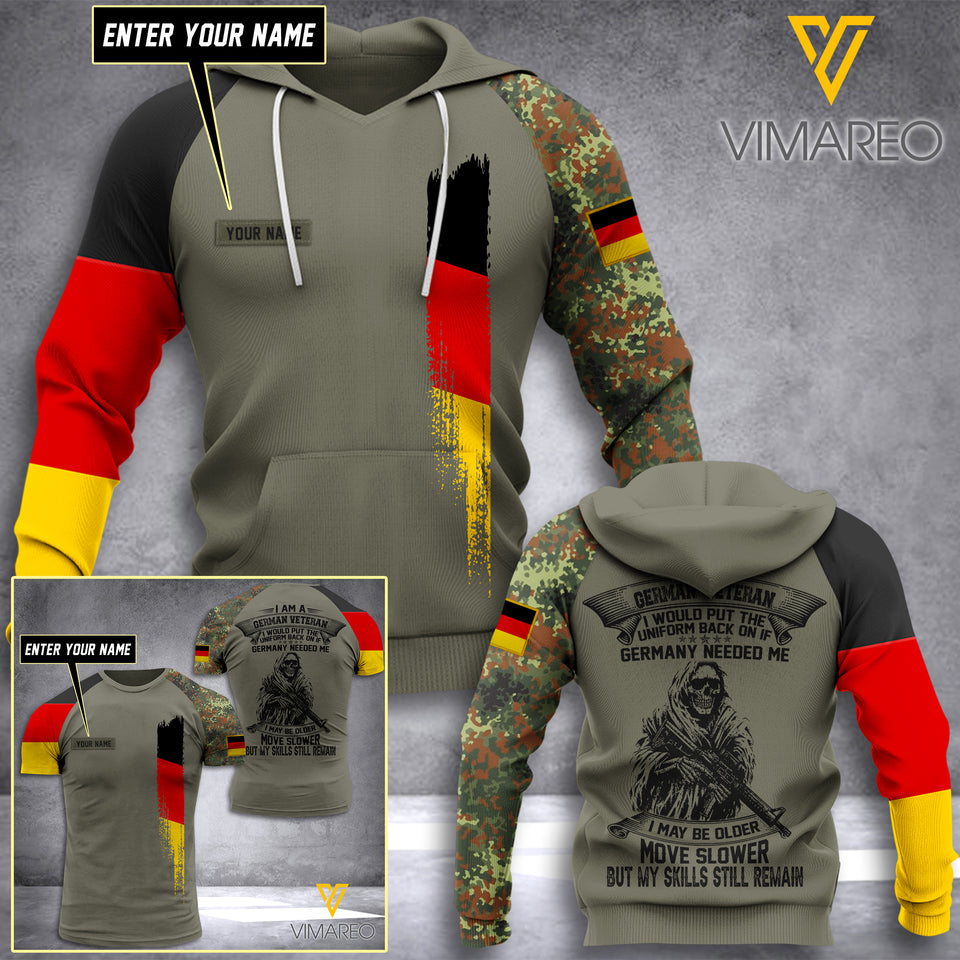 Customized German Soldier Combat 3D Printed Shirt/Hoodie ZT064