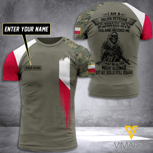 Customized Poland Soldier 3D Printed Combat Shirt EZT074