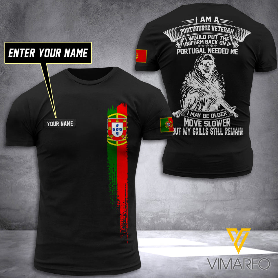 Customized Portugal Soldier 3D Printed Shirt EZT074