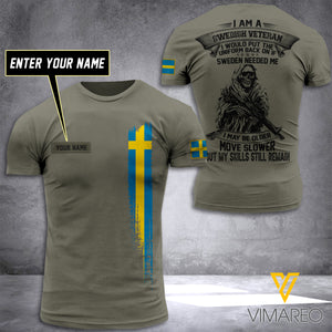 Customized Sweden Soldier 3D Printed Shirt ZT064