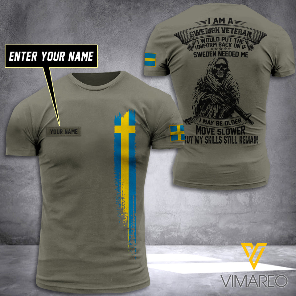 Customized Sweden Soldier 3D Printed Shirt ZT064