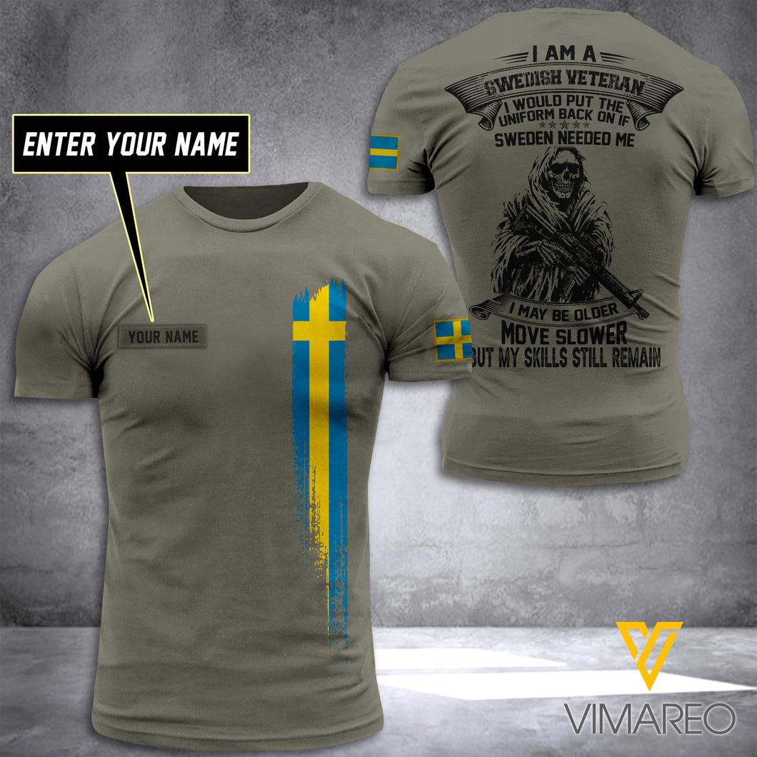 Customized Sweden Soldier 3D Printed Shirt ZT064