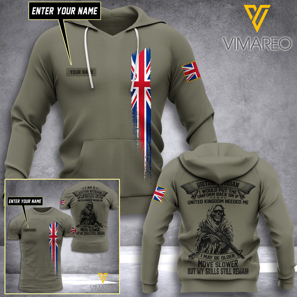 Customized British Soldier 3D Printed Shirt ZT054