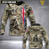 Customized British Soldier 3D Printed Combat Shirt EZT1405