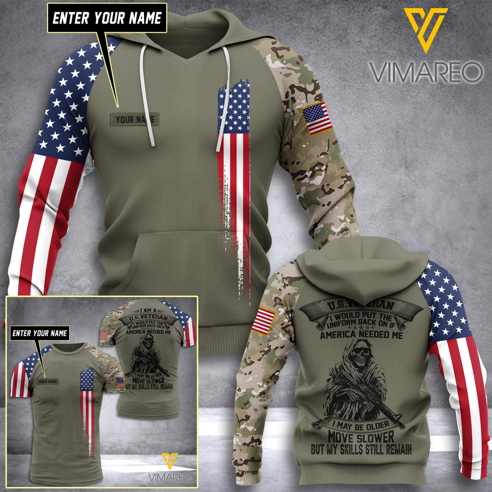 Customized US Soldier Combat 3D Printed Shirt/Hoodie ZT064
