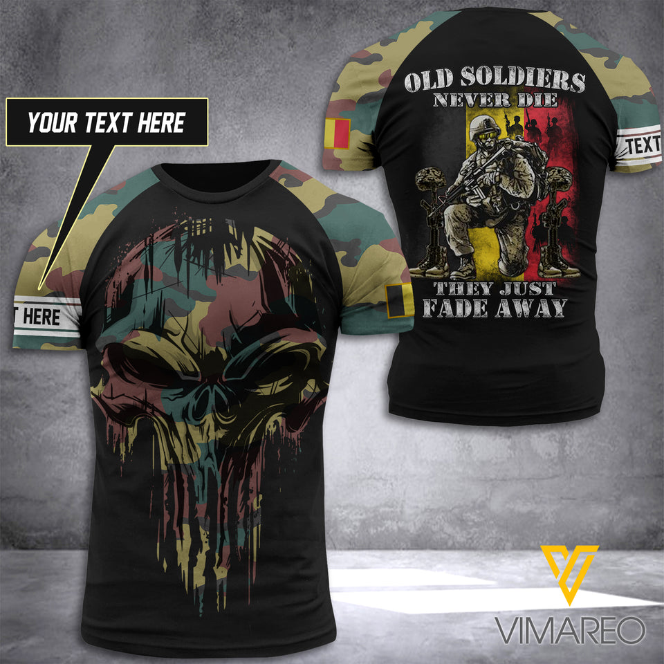 Customized Belgium Old Soldier 3D Printed Combat Shirt EZT0406