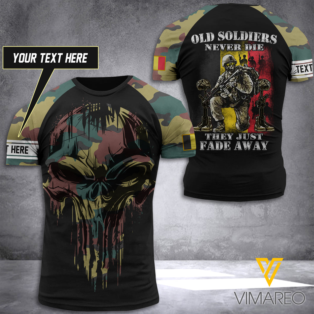 Customized Belgium Old Soldier 3D Printed Combat Shirt EZT0406