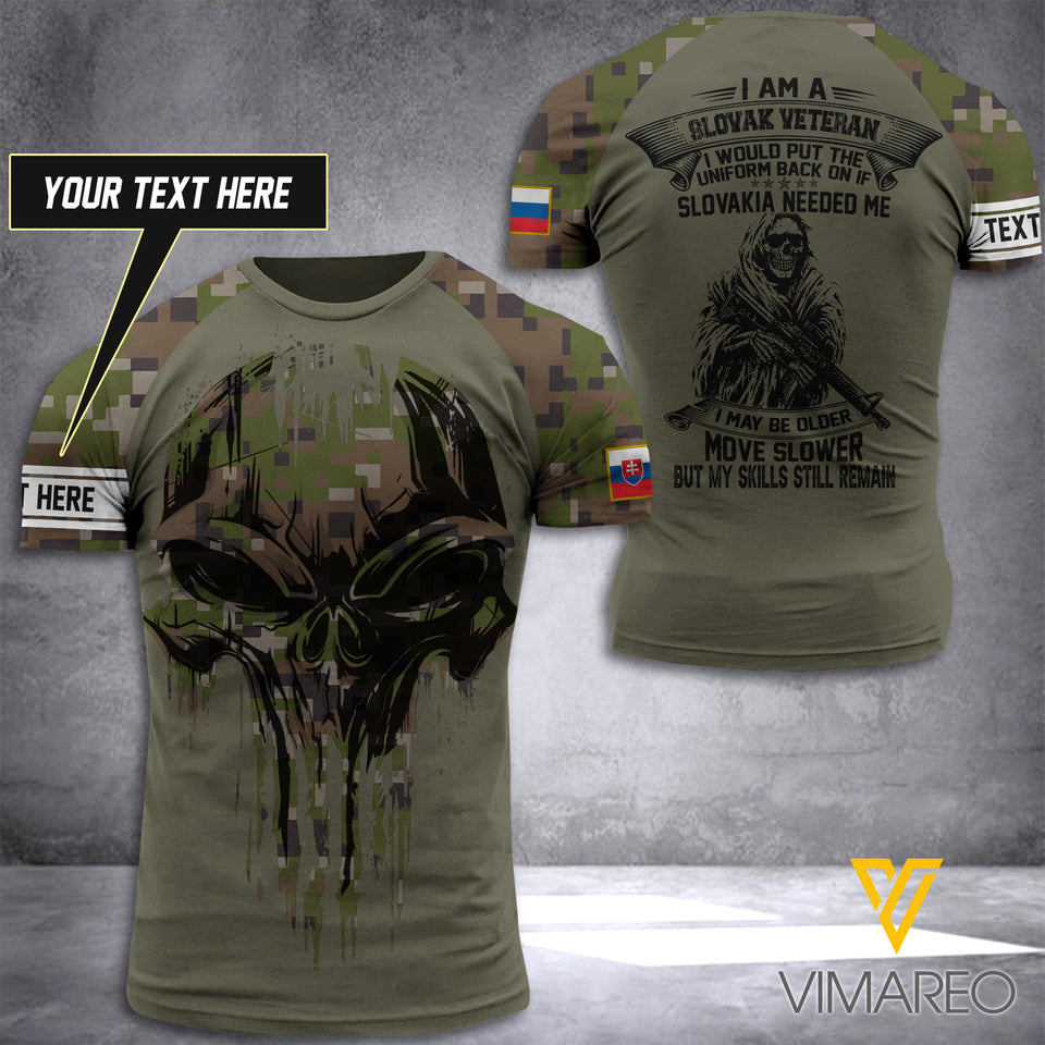 Customized Slovakia Soldier 3D Printed Combat Shirt EZT070621