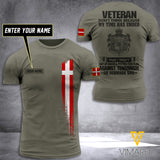 Customized Denmark Veteran Soldier 3D Printed Combat Shirt EZT210521