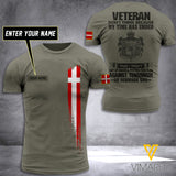 Customized Denmark Veteran Soldier 3D Printed Combat Shirt EZT210521