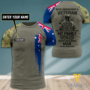Customized Australian Soldier 3D Printed Combat Shirt EZT1307